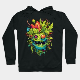 Colorful acid plant monster funny horror Hoodie